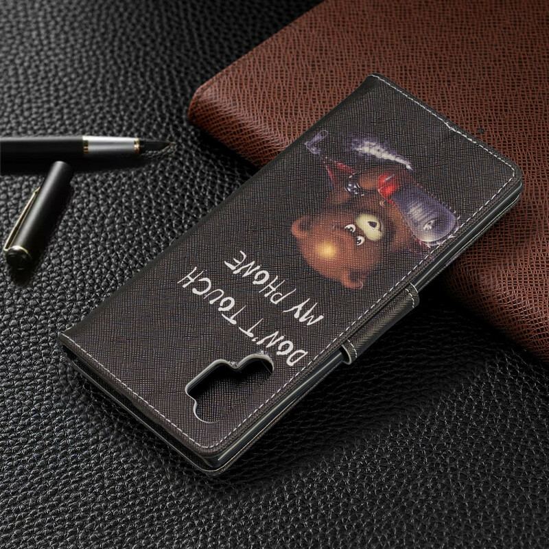 Capa Flip Para Samsung Galaxy Note 10 Plus Urso Perigoso