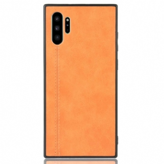 Capa Para Samsung Galaxy Note 10 Plus Costura De Couro Estilo