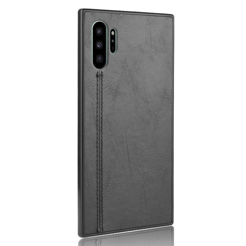 Capa Para Samsung Galaxy Note 10 Plus Costura De Couro Estilo