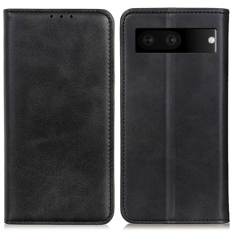 Capa De Celular Para Google Pixel 7 Flip Clássico Couro Rachado