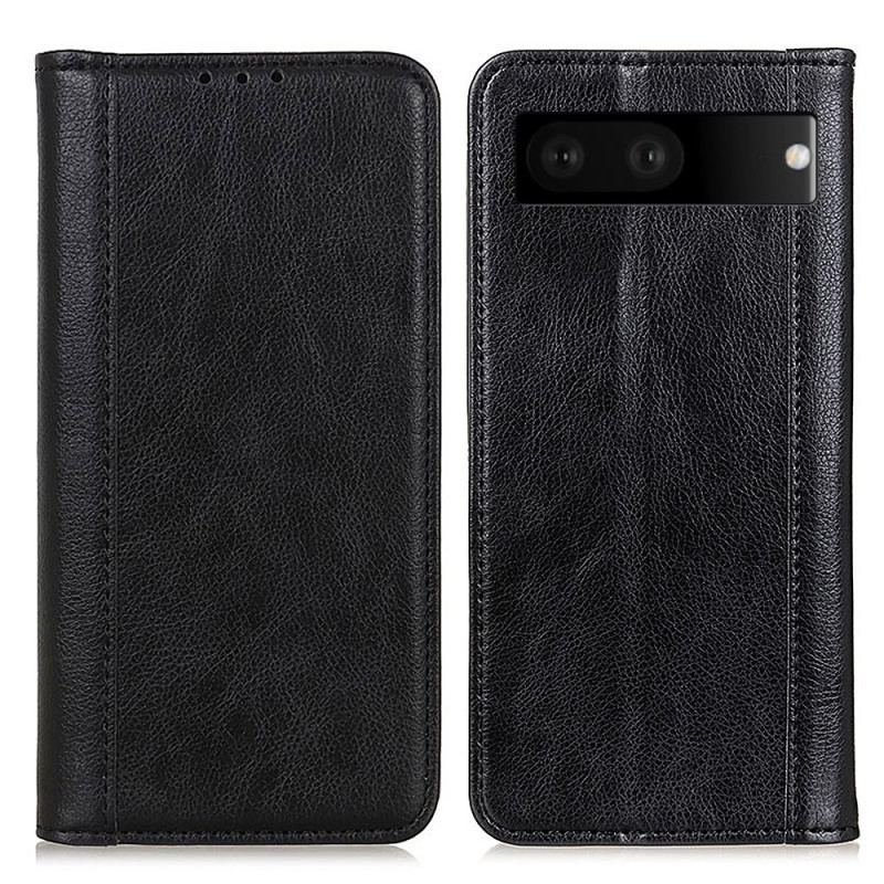 Capa De Celular Para Google Pixel 7 Flip Couro Rachado