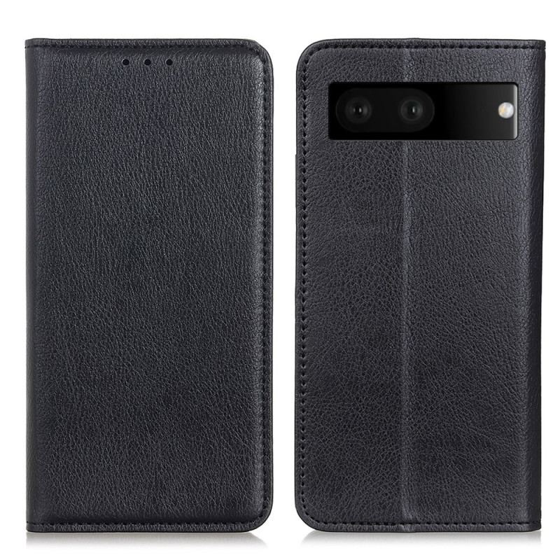 Capa De Celular Para Google Pixel 7 Flip Couro Rachado De Lichia