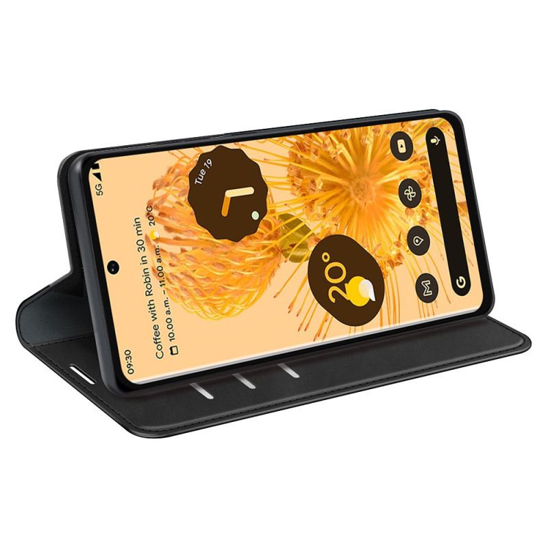 Capa De Celular Para Google Pixel 7 Flip Efeito Couro Liso