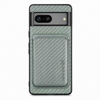 Capa De Celular Para Google Pixel 7 Titular De Cartão Destacável De Fibra De Carbono