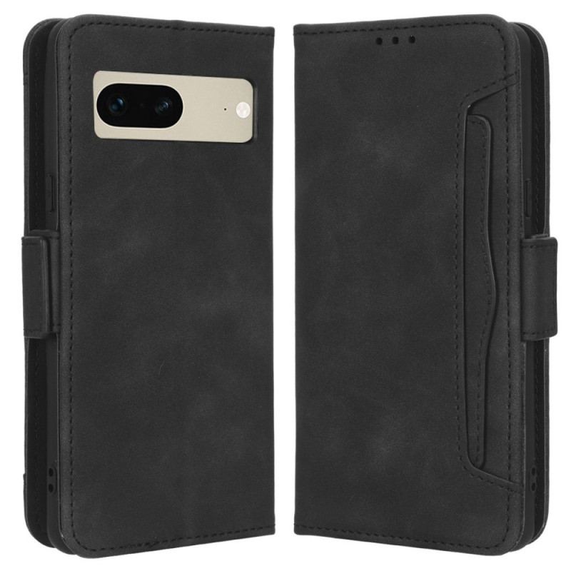 Capa De Couro Para Google Pixel 7 Cartões Múltiplos