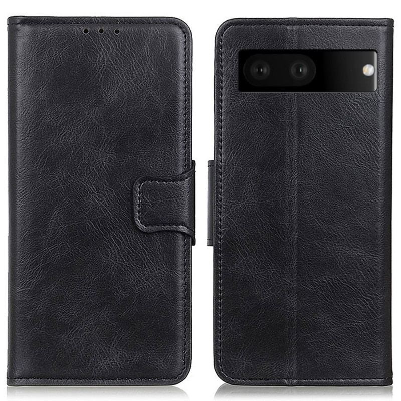 Capa De Couro Para Google Pixel 7 Fecho De Couro Estilo Reversível