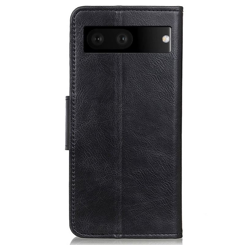 Capa De Couro Para Google Pixel 7 Fecho De Couro Estilo Reversível