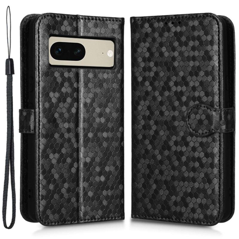 Capa Em Pele Para Google Pixel 7 De Cordão Design Strappy 3d