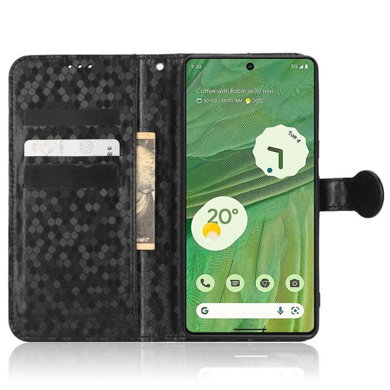 Capa Em Pele Para Google Pixel 7 De Cordão Design Strappy 3d