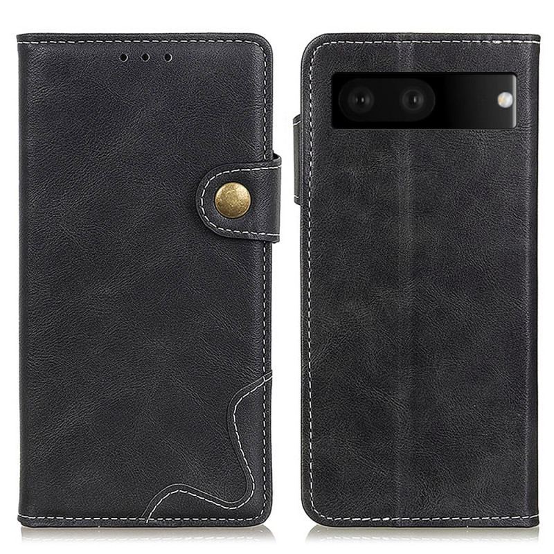 Capa Flip Para Google Pixel 7 Botão Artístico