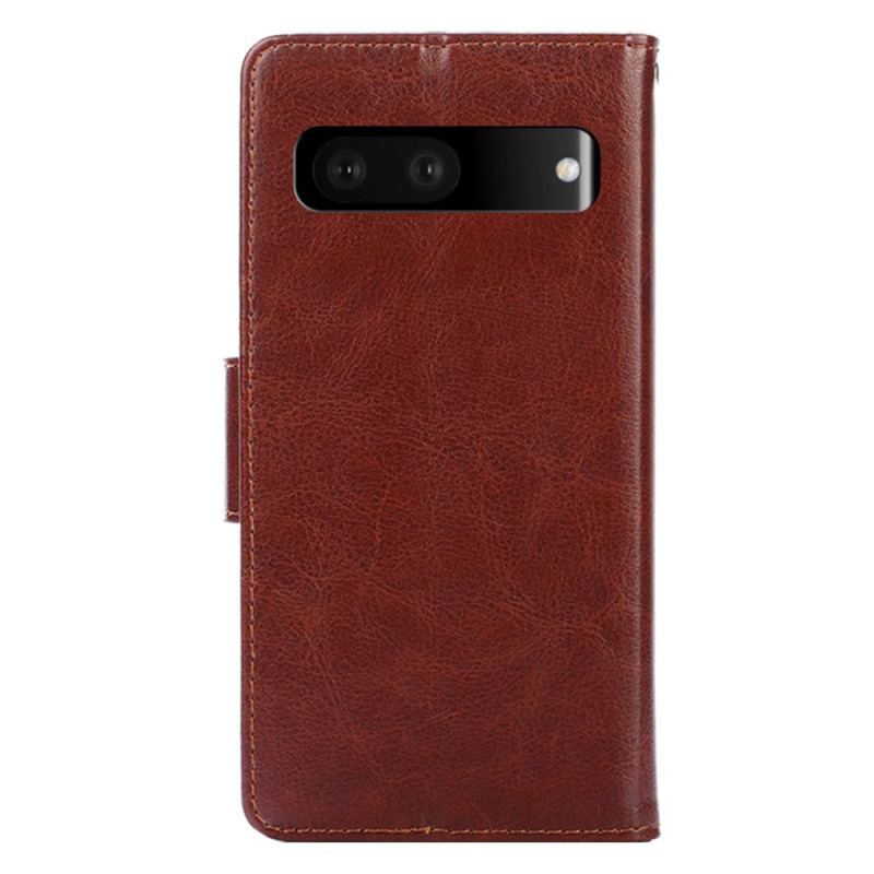 Capa Flip Para Google Pixel 7 Couro Falso Vintage