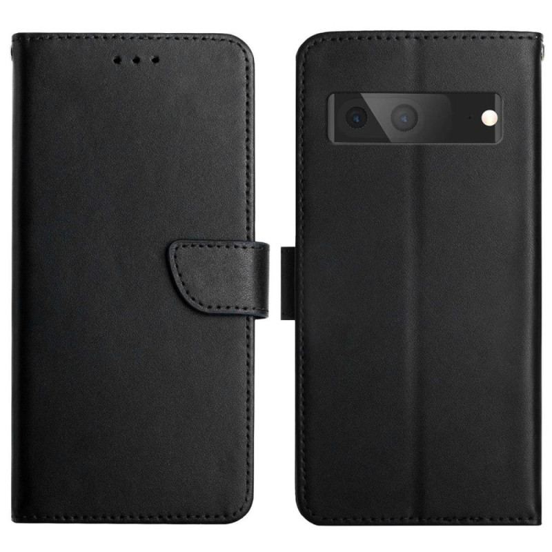 Capa Flip Para Google Pixel 7 Couro Napa Genuíno