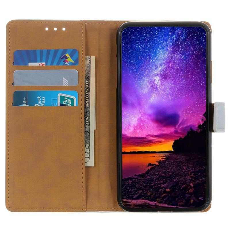 Capa Flip Para Google Pixel 7 Couro Sintético Liso