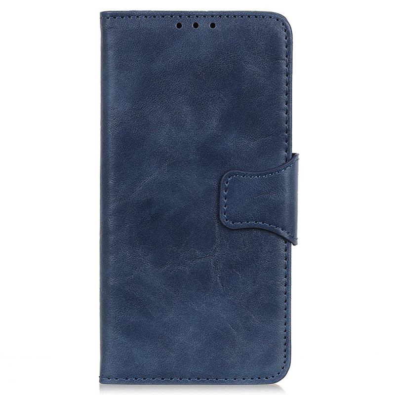 Capa Flip Para Google Pixel 7 Fecho Reversível De Couro Rachado