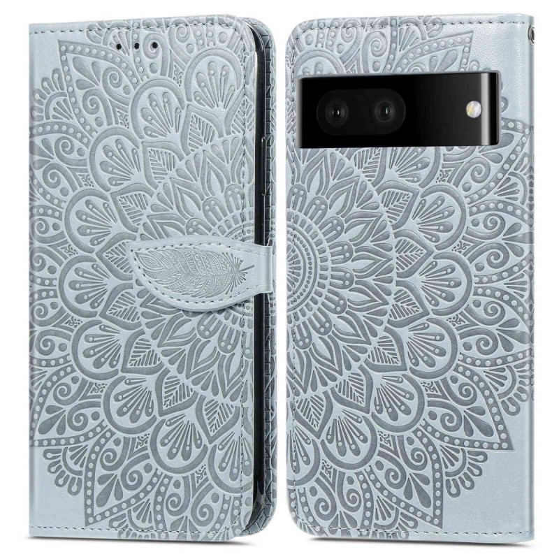 Capa Flip Para Google Pixel 7 Folhas Tribais