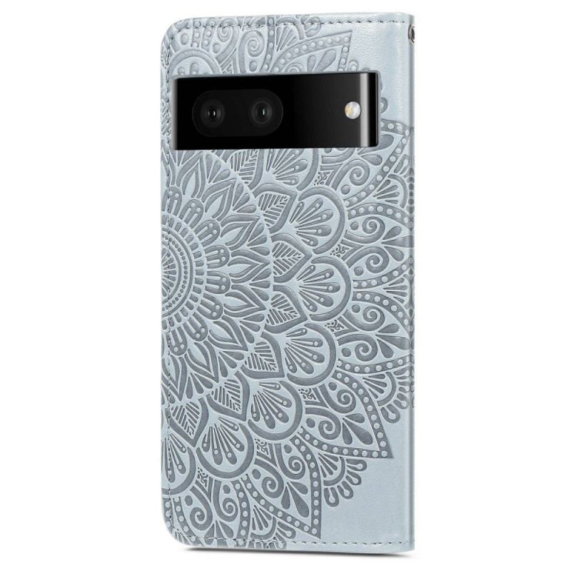 Capa Flip Para Google Pixel 7 Folhas Tribais