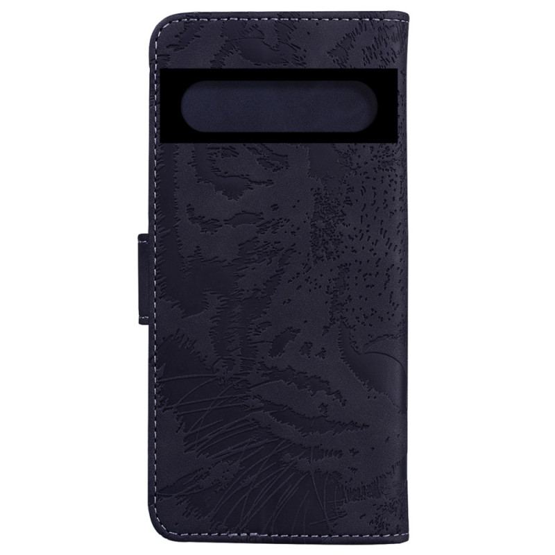 Capa Flip Para Google Pixel 7 Pegada De Tigre