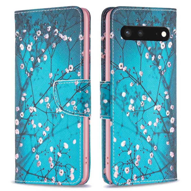 Capa Flip Para Google Pixel 7 Ramos Floridos