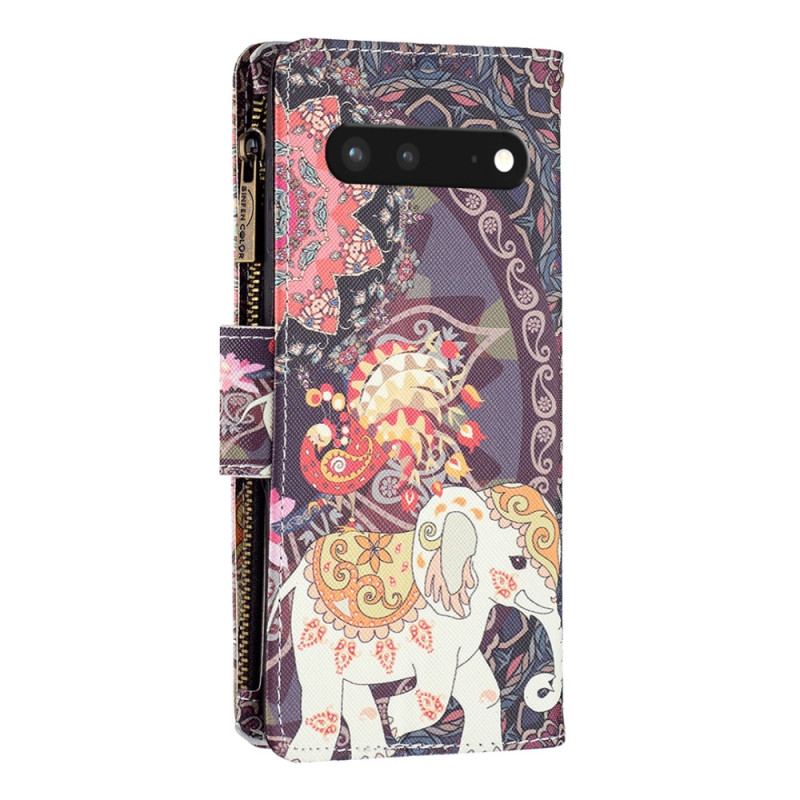 Capa Flip Para Google Pixel 7 Capa Tipo Carteira Carteira Elefante