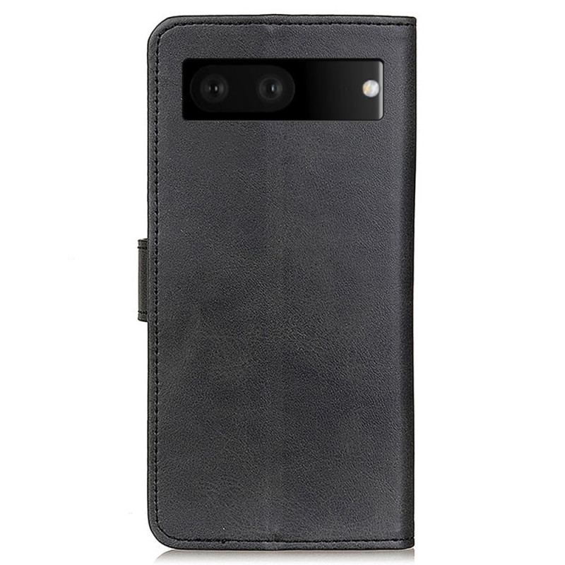 Capa Folio Para Google Pixel 7 Couro Sintético Fosco