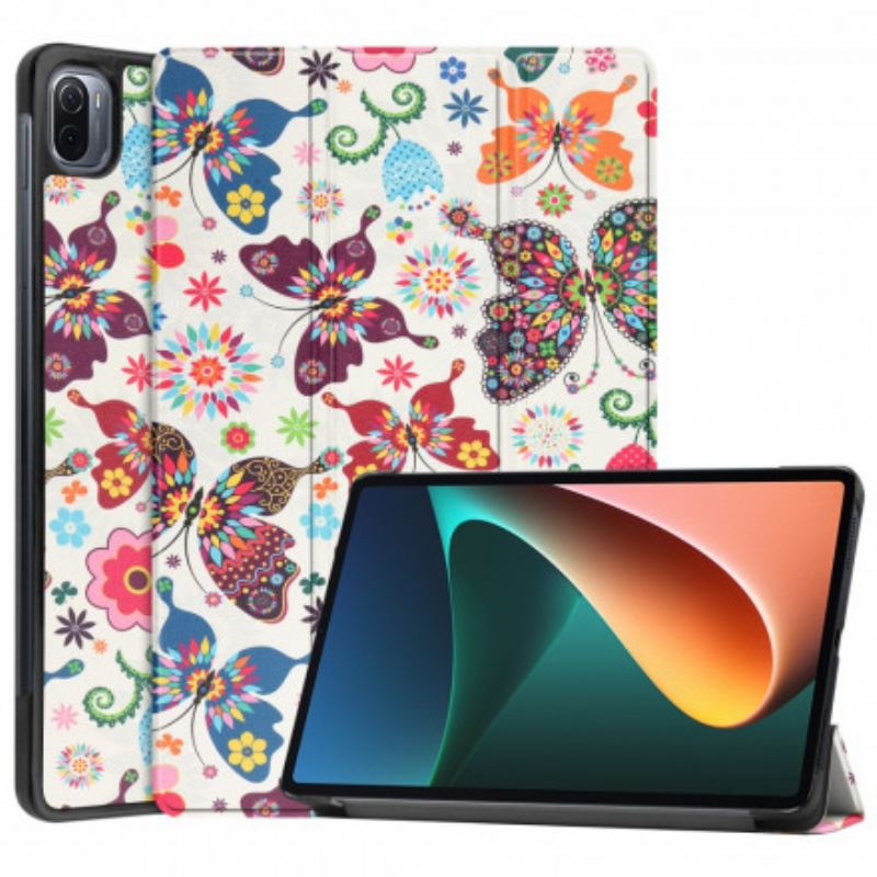 Capa De Celular Para Xiaomi Pad 5 Porta Caneta Flor Vintage