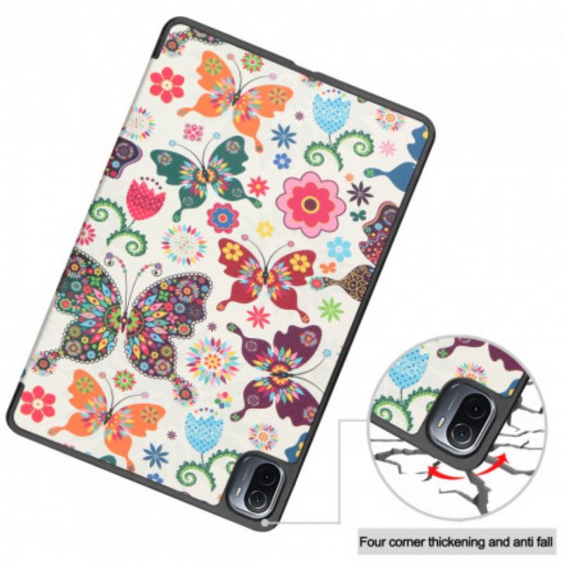 Capa De Celular Para Xiaomi Pad 5 Porta Caneta Flor Vintage