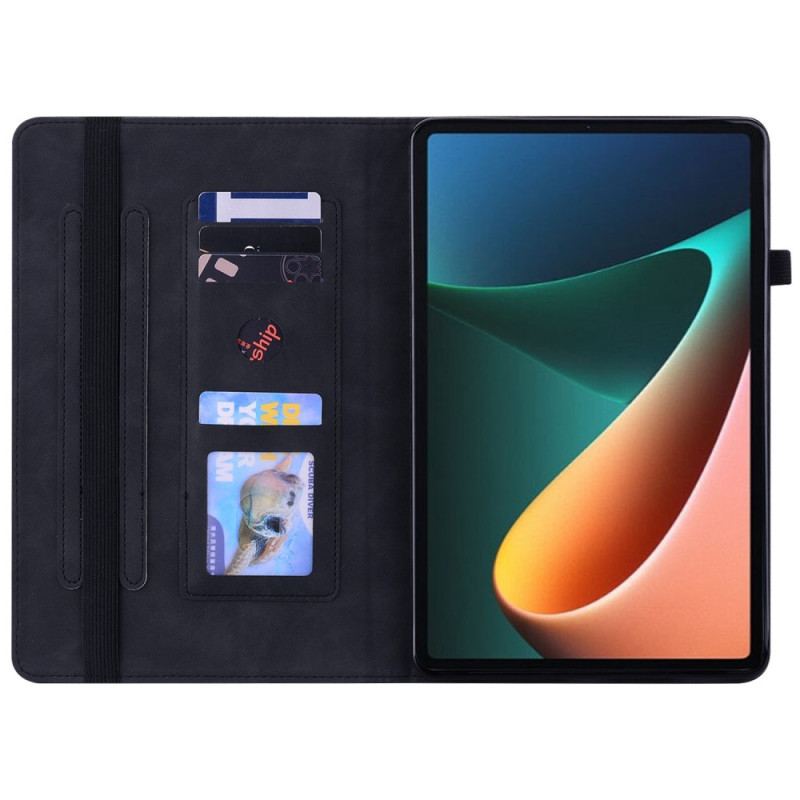 Capa Flip Para Xiaomi Pad 5 Elegância Macia De Couro Sintético