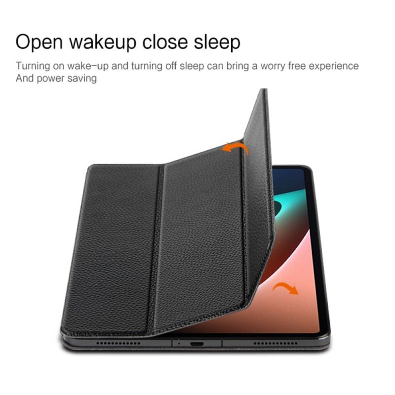 Capa Para Xiaomi Pad 5 Esteira De Couro Genuíno