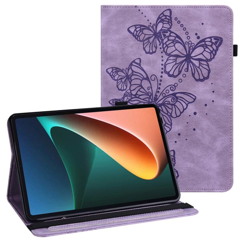 Capa Para Xiaomi Pad 5 Padrão De Borboletas Multifuncionais