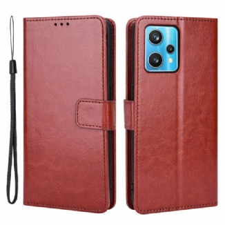 Capa Flip Para Realme 9 5G Couro Falso Chamativo