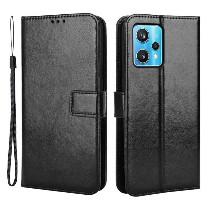 Capa Flip Para Realme 9 5G Couro Falso Chamativo