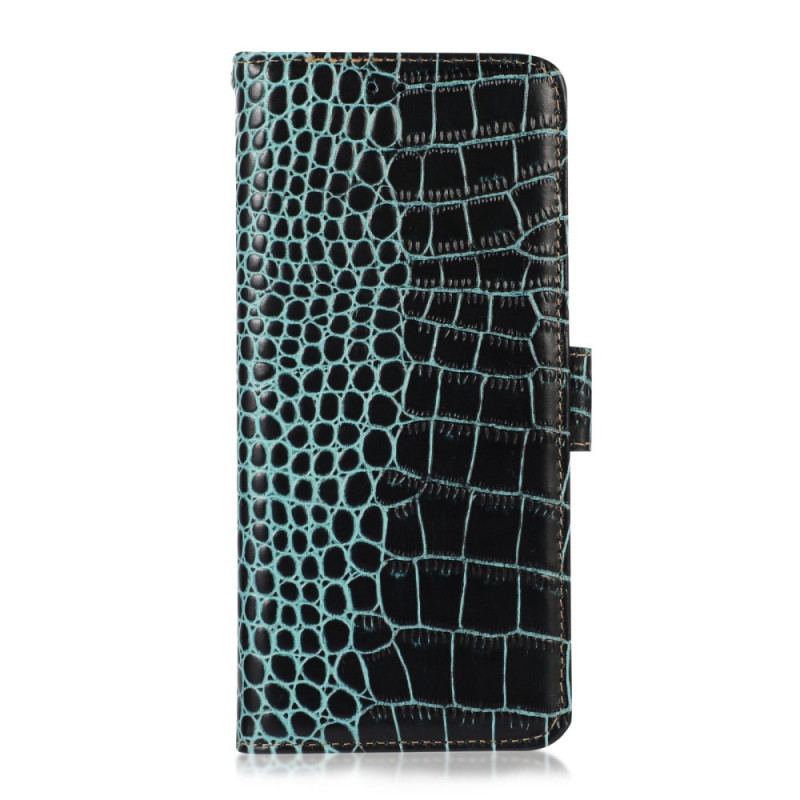 Capa Em Pele Para Samsung Galaxy M33 5G Rfid Estilo Crocodilo