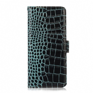 Capa Em Pele Para Samsung Galaxy M33 5G Rfid Estilo Crocodilo