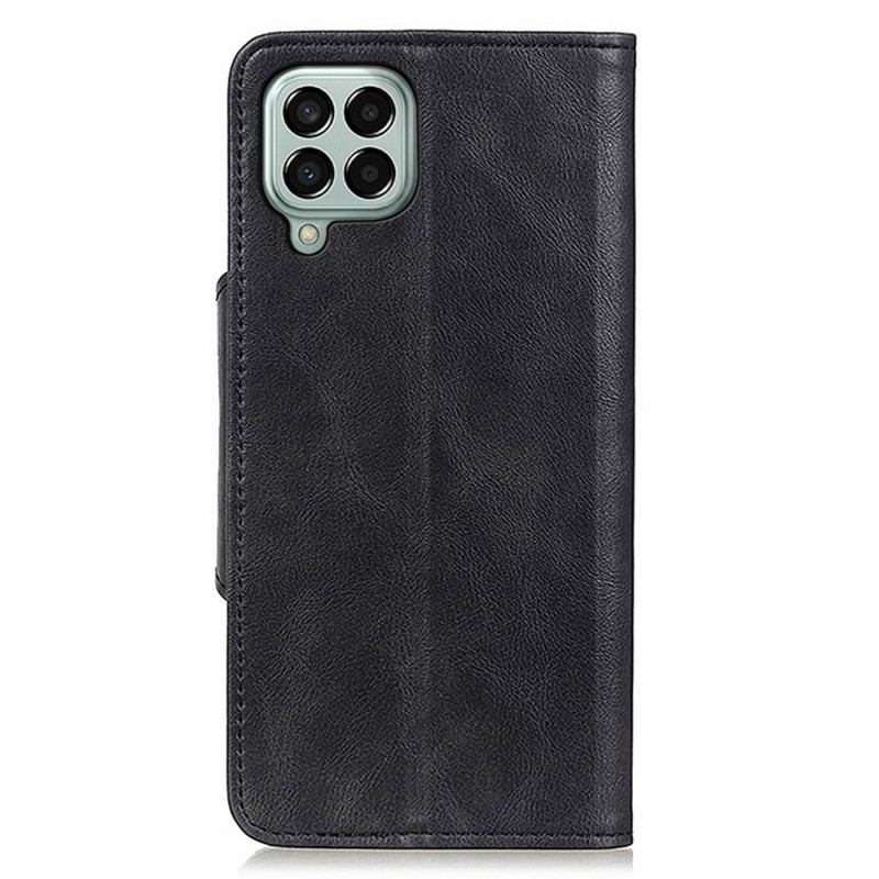 Capa Flip Para Samsung Galaxy M33 5G Botão De Couro Falso