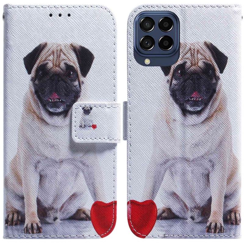 Capa Flip Para Samsung Galaxy M33 5G Cachorro Pug