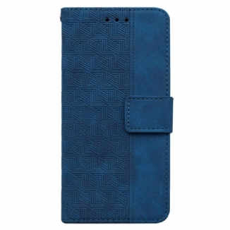 Capa Flip Para Samsung Galaxy M33 5G De Cordão Padrão De Tiras