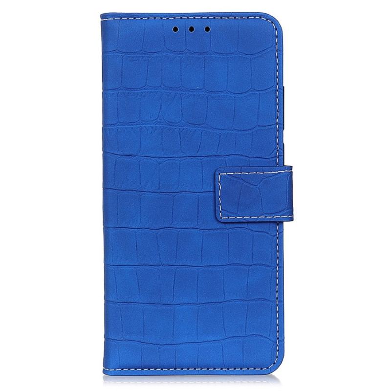 Capa Flip Para Samsung Galaxy M33 5G Efeito Pele De Crocodilo