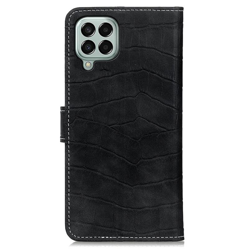 Capa Flip Para Samsung Galaxy M33 5G Efeito Pele De Crocodilo