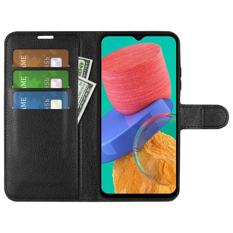 Capa Flip Para Samsung Galaxy M33 5G Estilo Couro Lichia