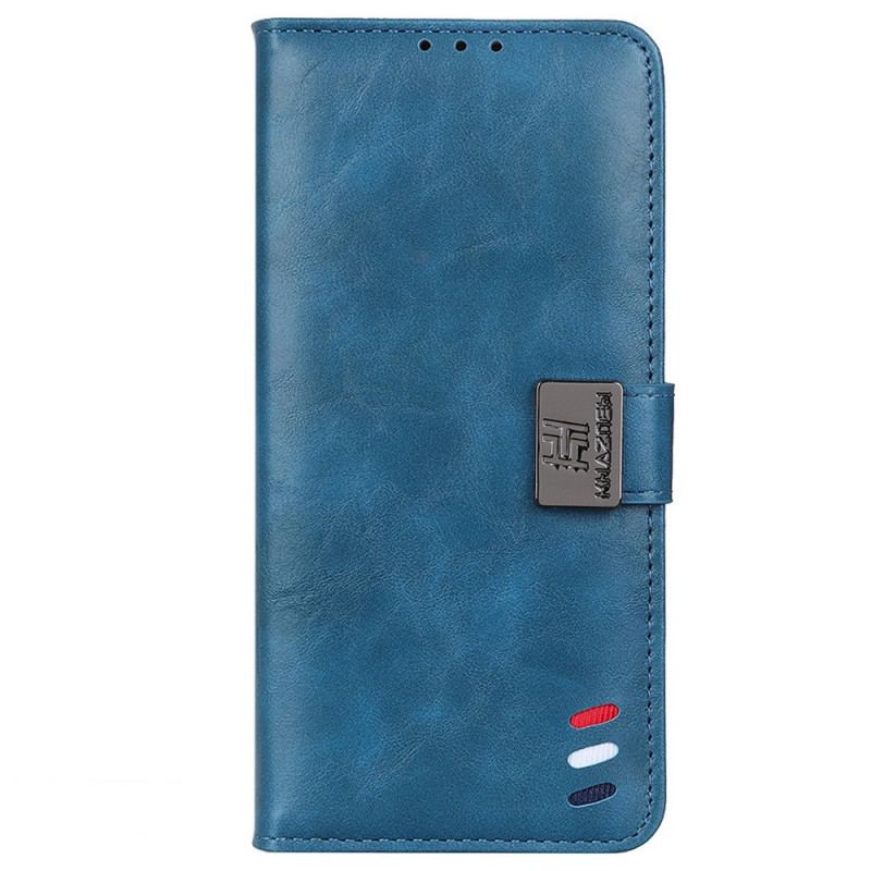 Capa Flip Para Samsung Galaxy M33 5G Fecho Prata Tricolor