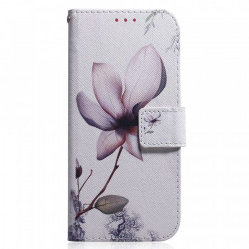 Capa Flip Para Samsung Galaxy M33 5G Flor Rosa