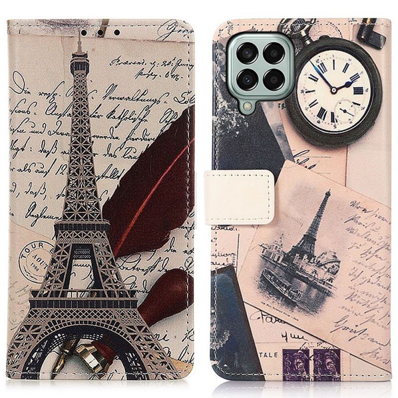 Capa Flip Para Samsung Galaxy M33 5G Poética Torre Eiffel