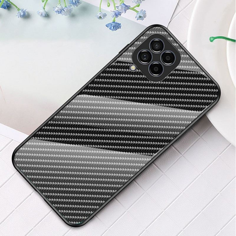 Capa Para Samsung Galaxy M33 5G Vidro Temperado De Fibra De Carbono