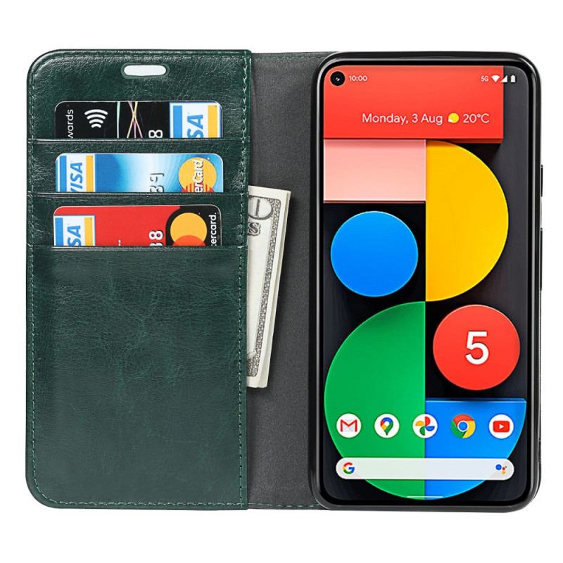 Capa De Celular Para Google Pixel 5 Flip Couro Legitimo