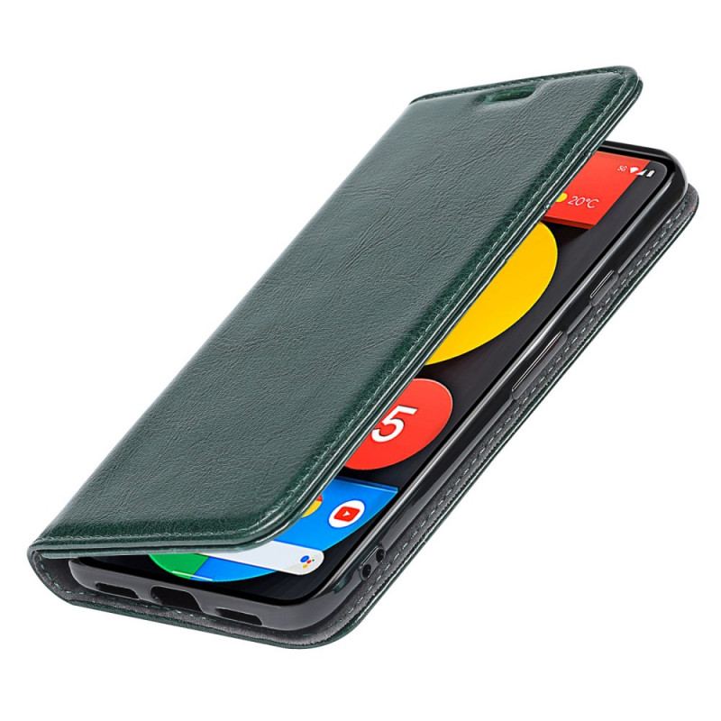 Capa De Celular Para Google Pixel 5 Flip Couro Legitimo