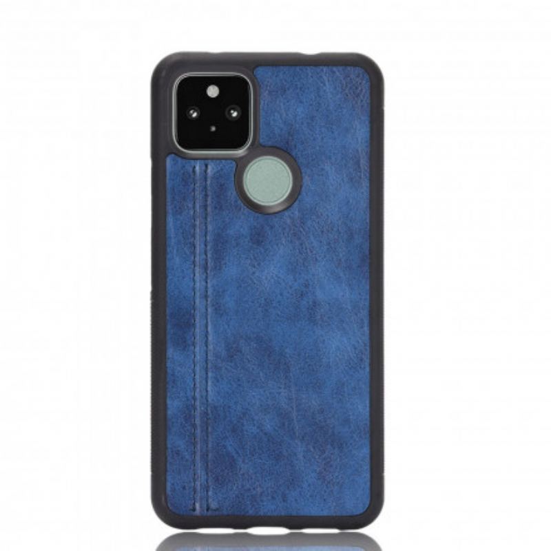 Capa Para Google Pixel 5 Efeito Couro Couture