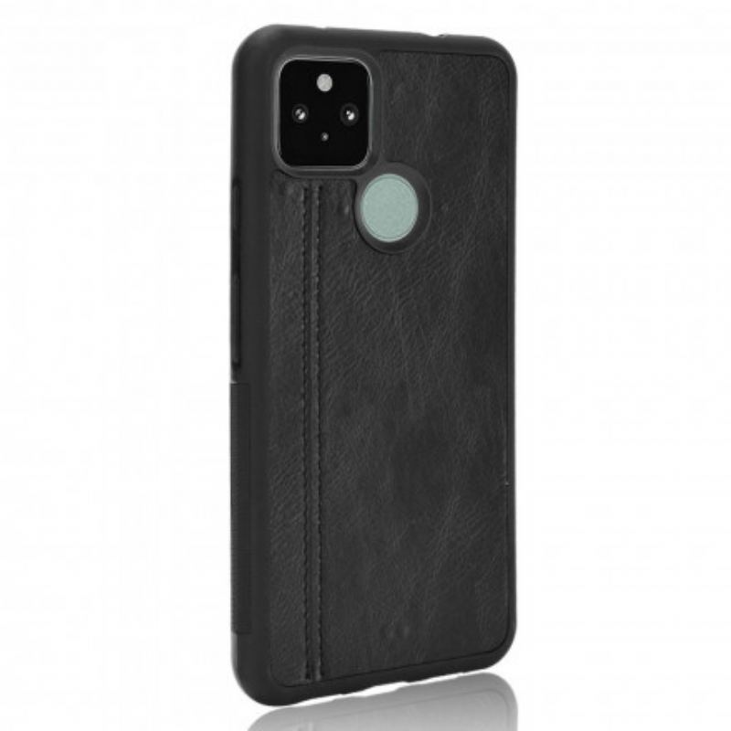 Capa Para Google Pixel 5 Efeito Couro Couture