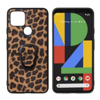 Capa Para Google Pixel 5 Suporte De Anel Estilo Leopardo