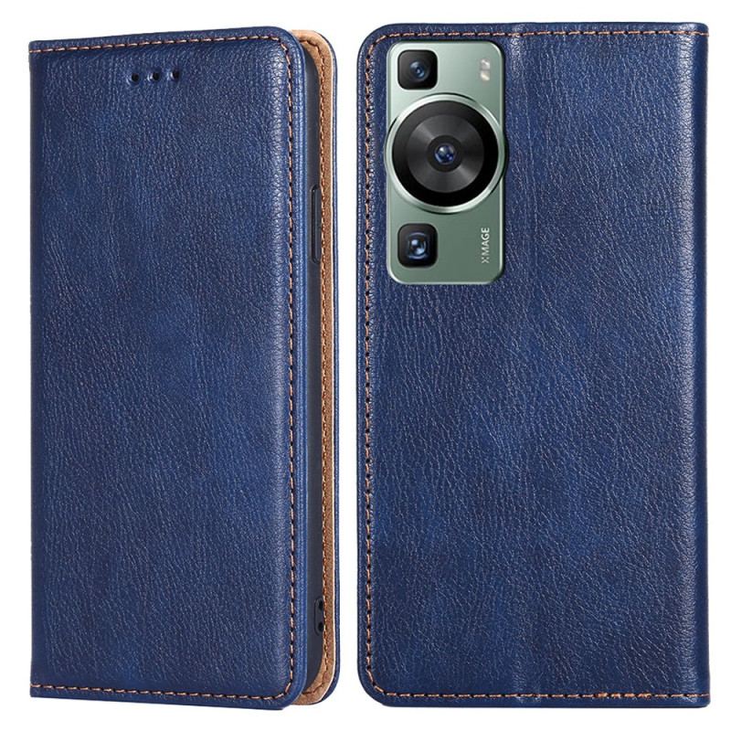 Capa De Celular Para Huawei P60 Pro Flip Costuras