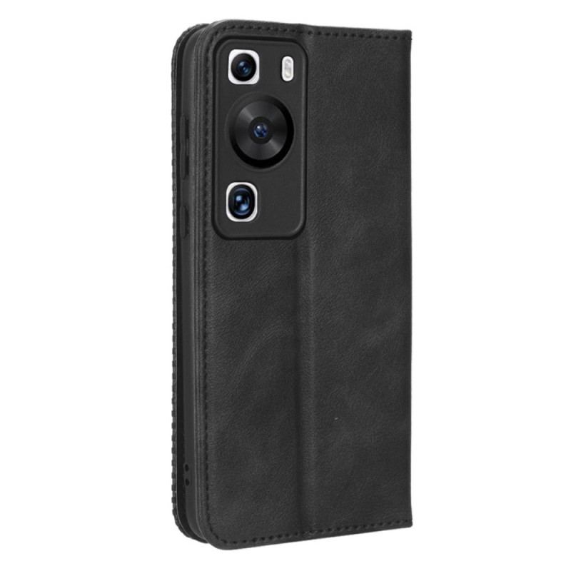 Capa De Celular Para Huawei P60 Pro Flip Estilo Couro Estilizado